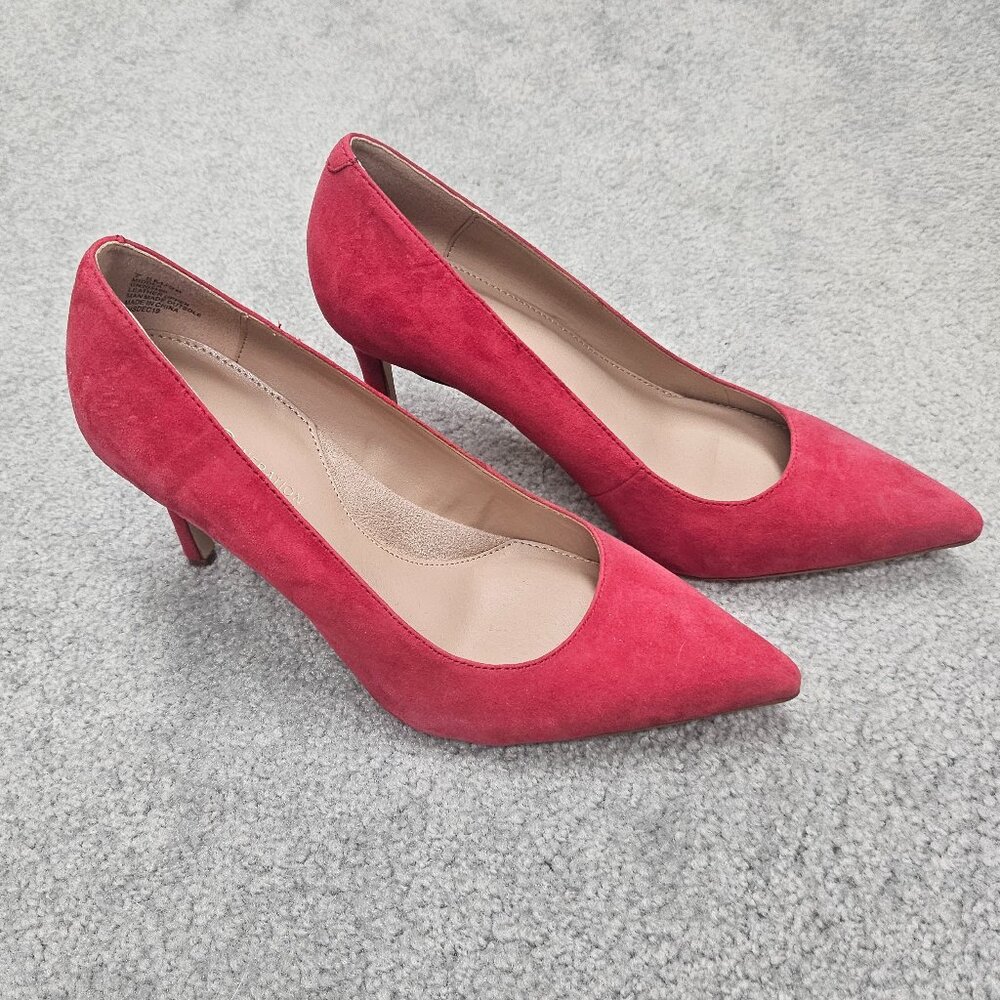 BCBG Red Suede Pumps